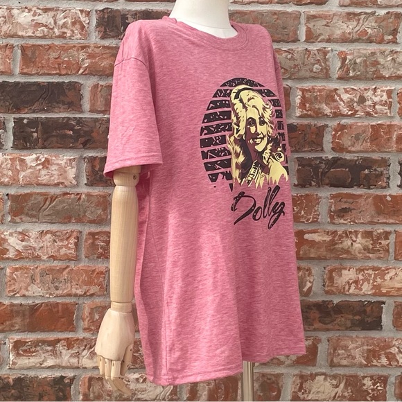 Pink Dolly Parton screen printed tee / XXL / New without tags - Picture 5 of 11